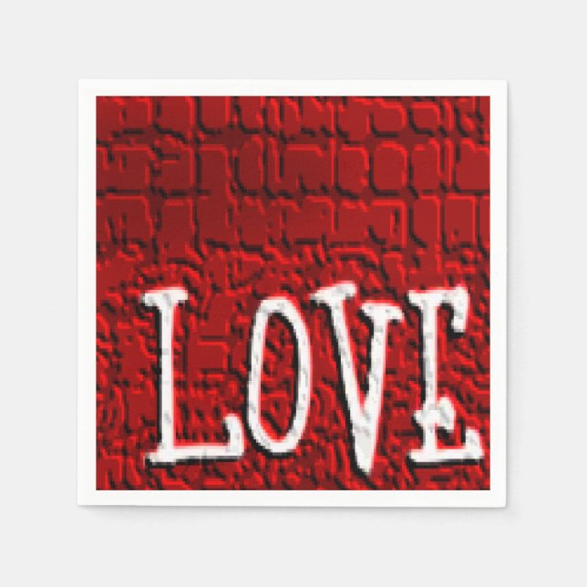 Valentinstag Zeitung Napkins Serviette (Vorderseite)