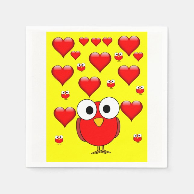 Valentinstag Zeitung Napkins Serviette (Vorderseite)