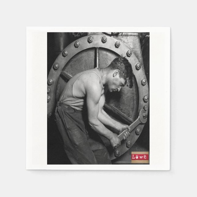 Valentinstag Zeitung Napkins Serviette (Vorderseite)