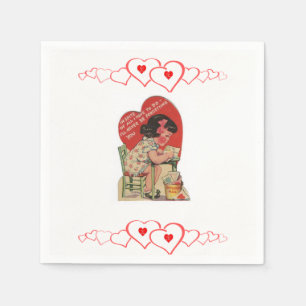 Valentinstag Zeitung Napkins Serviette