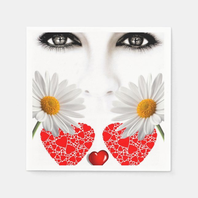 Valentinstag Zeitung Napkins Serviette (Vorderseite)