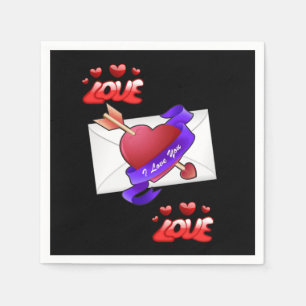 Valentinstag Zeitung Napkins Serviette