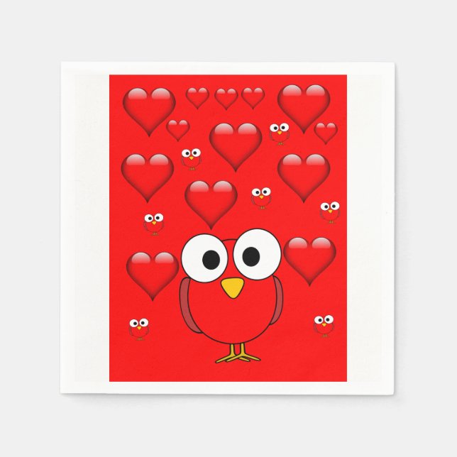 Valentinstag Zeitung Napkins Serviette (Vorderseite)