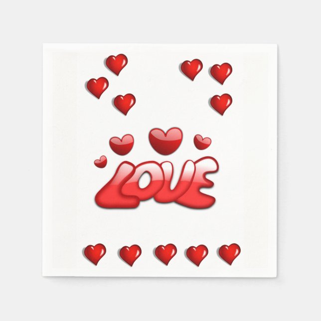 Valentinstag Zeitung Napkins Serviette (Vorderseite)