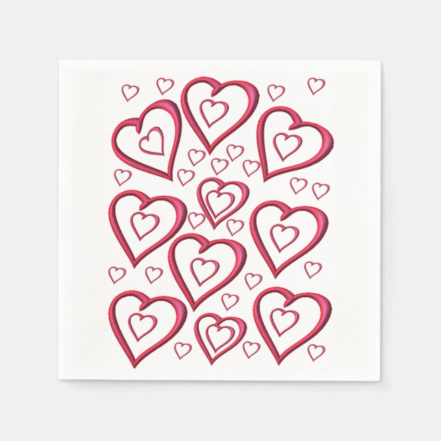 Valentinstag Zeitung Napkins Serviette (Vorderseite)