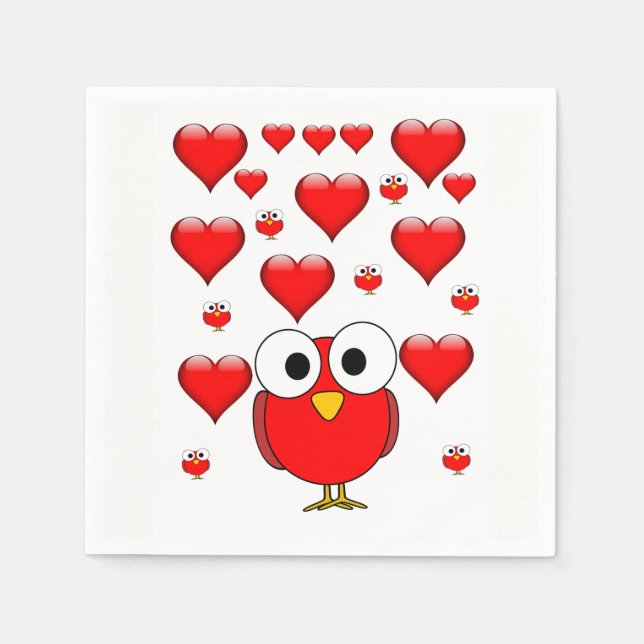 Valentinstag Zeitung Napkins Serviette (Vorderseite)