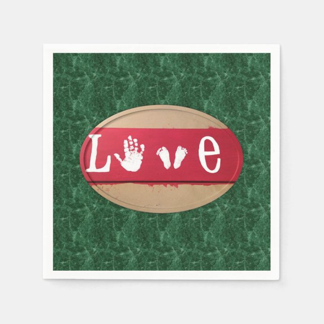 Valentinstag Zeitung Napkins Serviette (Vorderseite)