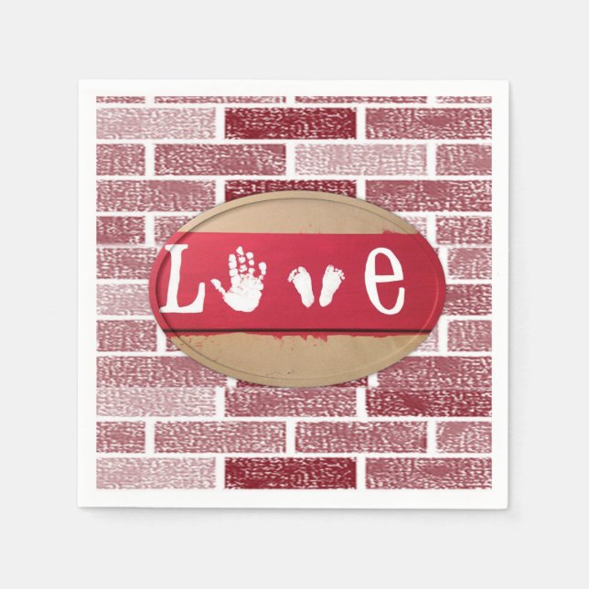 Valentinstag Zeitung Napkins Serviette (Vorderseite)