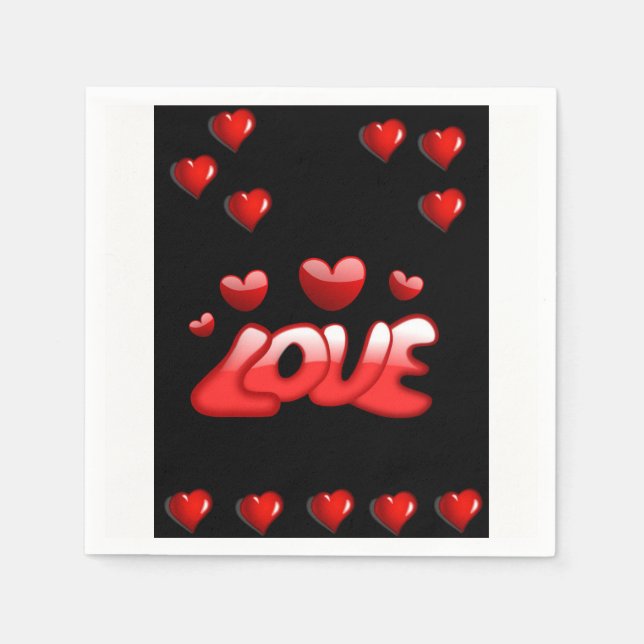 Valentinstag Zeitung Napkins Serviette (Vorderseite)