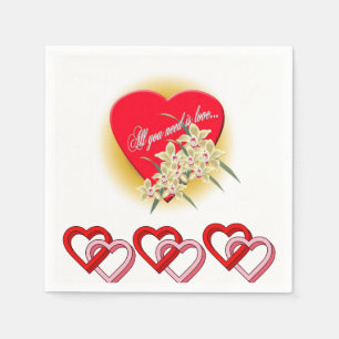 Valentinstag Zeitung Napkins Serviette