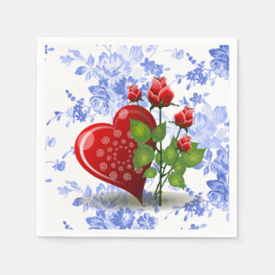 Valentinstag Zeitung Napkins Serviette