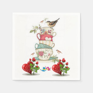 Valentinstag Zeitung Napkins Serviette