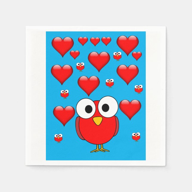 Valentinstag Zeitung Napkins Serviette (Vorderseite)