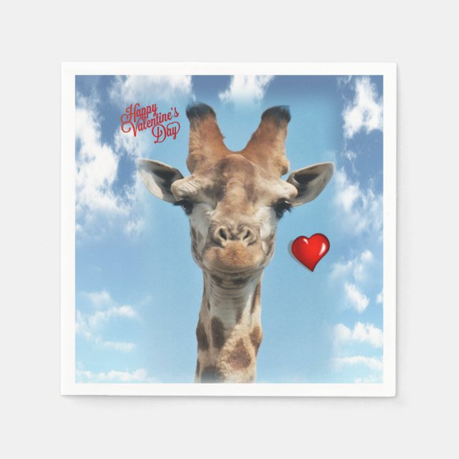 Valentinstag Zeitung Napkins Serviette (Vorderseite)