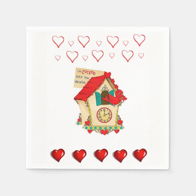 Valentinstag Zeitung Napkins Serviette (Vorderseite)