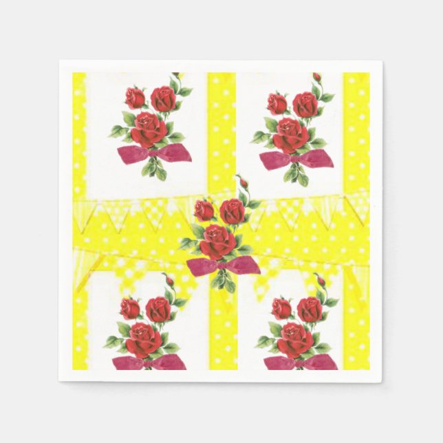 Valentinstag Zeitung Napkins Serviette (Vorderseite)