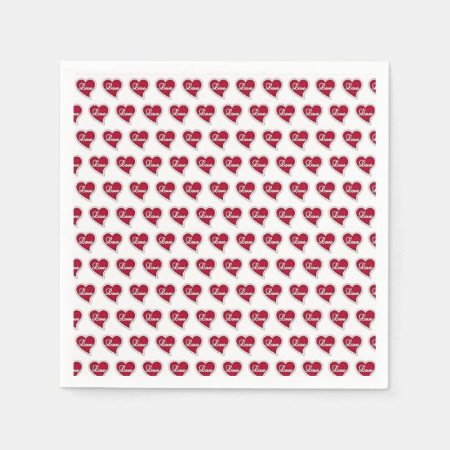 Valentinstag Zeitung Napkins Serviette (Vorderseite)
