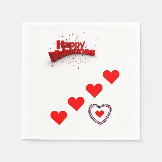 Valentinstag Zeitung Napkins Serviette (Vorderseite)