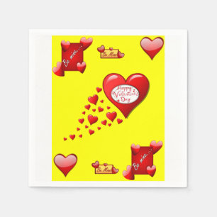 Valentinstag Zeitung Napkins Serviette