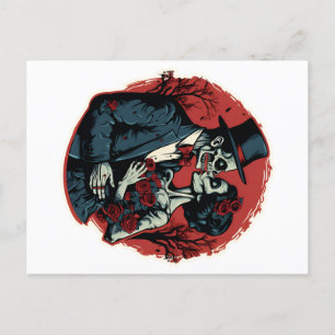 Valentinstag Zombies Liebe Postkarte