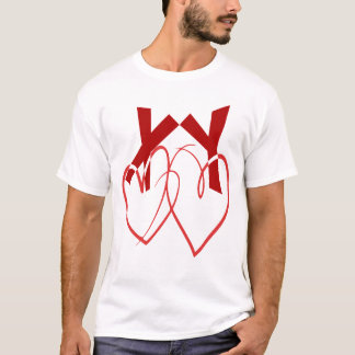 Valentinstag zwei niedliche Herzen Liebe T-Shirt