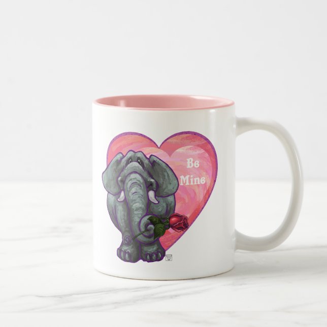 Valentinstag Zweifarbige Tasse (Rechts)