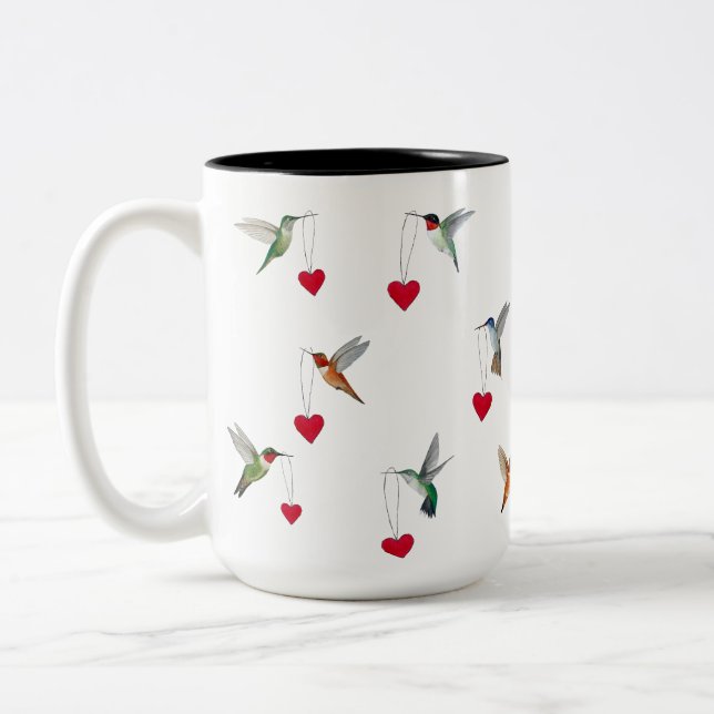 Valentinstag Zweifarbige Tasse (Links)