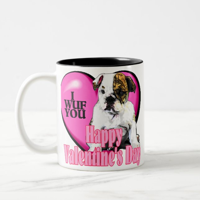 Valentinstag Zweifarbige Tasse (Links)