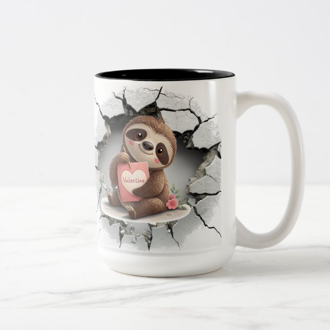 Valentinstag Zweifarbige Tasse (Rechts)