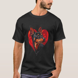 Valentinstag-Zwergpinscher-Hund T-Shirt