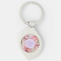 Valentinstage, Elegant, Lila Pfirsichblüten-Muster