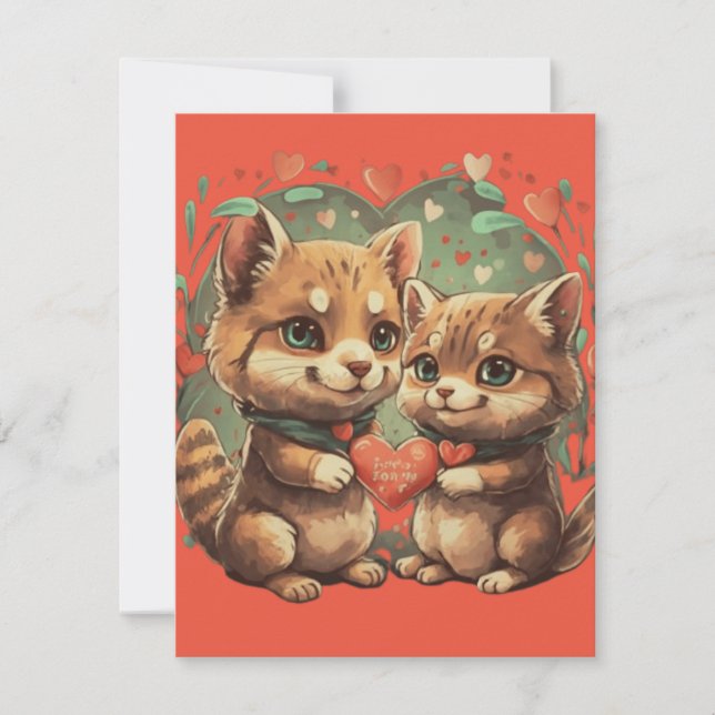 Valentinstage in Liebe RSVP Karte (Vorderseite)