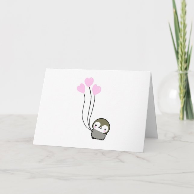 ValentinstagPenguin Karte (Vorderseite)