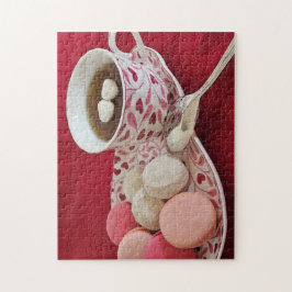 Valentinstags-Tee und Kekse Puzzle