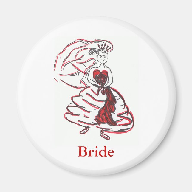 Valentinstagsbraut Magnet (Vorne)