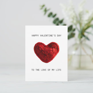 VALENTINSTAGSKARTE an die Liebe meines Lebens Postkarte