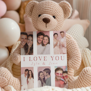 Valentinstagskarte Benutzerdefinierte Collage-Foto Postkarte