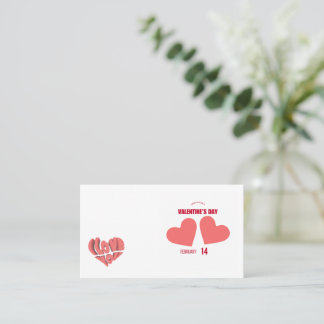 Valentinstagskarte – Herzlich & Elegant Visitenkarte