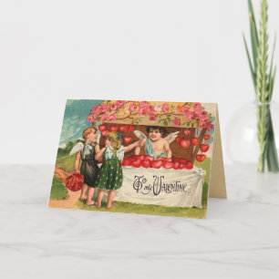 Valentinstagskarte im Vintage-Stil Feiertagskarte