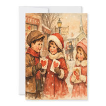 Valentinstagskarte im Vintage-Stil von 1920