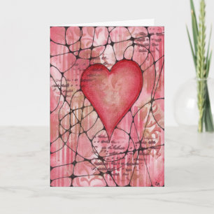 Valentinstagskarte mit Graffiti-Herz Karte