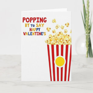 Valentinstagskarte mit knallendem Popcorn Karte