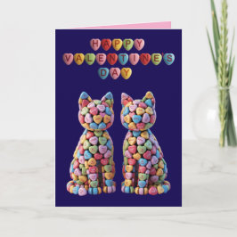 Valentinstagskarte mit Süßkatzen Feiertagskarte