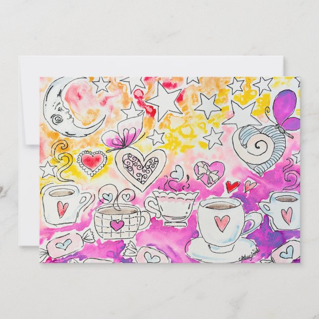 Valentinstagskarte Mitteilungskarte (Vorderseite)