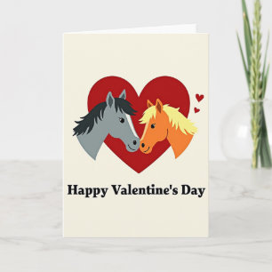 Valentinstagskarte Pferde in Liebe Karte