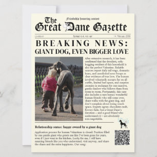 Valentinstagskarten Dogge Ironie Feiertagskarte