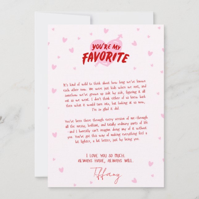 Valentinstagskarten für Ehemänner Karte (Vorderseite)