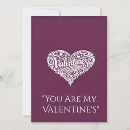 Valentinstagskarten Herzform Design Liebestext