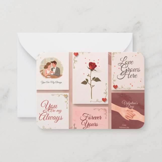 Valentinstagskarten Mitteilungskarte (Vorderseite)