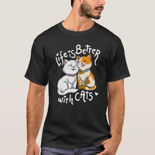 Valentinstagskatze Mit Katzen Muttertag T-Shirt